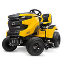 Yellow Cub Cadet lawn mower on a white background