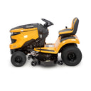 Yellow and black Cub Cadet lawn tractor on a white background