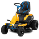 Yellow and black Cub Cadet riding lawn mower on a white background